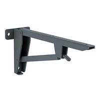Gedotec à Rabat Bretelles Pliable à Rabat Console Console pour Banquette | modèle Odin | Profondeur 330 mm - Charge maximale : 150 kg - Rabat ferrures, Stahl Grau Grundiert, 380 x 82 x 134 mm