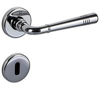 gedotec ACERO INOX Herraje Puerta Cromo Manilla de la sobre rund-rosette pz - CILINDRO PERFIL CROMADO PULIDO BRILLANTE modelo Lady 236 POMO PARA grosor 35-47mm Calidad Marca sus Sala Estar
