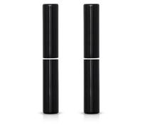 GedoTec Anuba casquillos decorativos. Redondo aufsteck casquillos para 3 de DIM Puerta Bisagra SFS Puerta Banda Diámetro 15 mm, plástico negro, bisagra de casquillos para altura 112 mm | 2 Pares