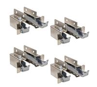 Gedotec Armario colgador metal suspensión armario de pared visible | Capacidad de carga 200 kg | Acero niquelado | cocina atornillar | soportes armario para armarios de pared - 4 pares (8 piezas)