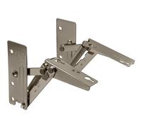 Gedotec Bisagra abatible - Grass Kinvaro T-57 | juego de 2 herraje abatible izquierda + derecha - metal niquelado | mecanismo de elevación automático 240 N | soporte de tapa para muebles de cocina