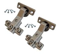 Gedotec Bisagra de cazoleta para puertas de cocina | 2 bisagras para muebles con placa de montaje | Metalla Mini A 95 | agujero de cazoleta: 26 mm