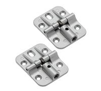 Gedotec Bisagra de puerta plegable de metal | Butterfly | Bisagras para armario gris | 2 unidades - Bisagras para muebles | perfecto para puertas correderas plegables | enclavamiento automático en