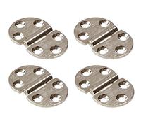 GedoTec Bisagra de solapa Bisagra de muebles Bisagras planas bisagra Bisagra plegable VARIO para Aletas de madera Acero niquelado matt Ángulo de apertura 270° para atornillar - 4 Stück