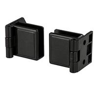 Gedotec bisagra para puerta de cristal sin agujero para muebles y montaje en cristal y madera | H5250 | metal negro mate