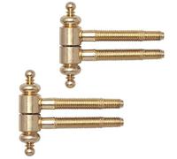 Gedotec - Bisagra para puerta de habitación con cabezal ornamental, tamaño 16 bisagras decorativas en negro mate de dos piezas para puertas interiores y palos de puerta, 2 piezas