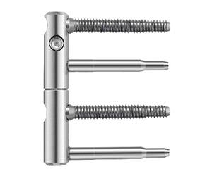 Gedotec Bisagras 3-DIM Ajustable de Perforación 2 Piezas | Ruedas Ø 15mm | Tür-scharnier para Holztüren & Puertas las Habitaciones | Acero Galvanizado Modelo 11R 15-001 | 1 - Dos Partes Interior