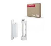 Gedotec Bisagras | 3 piezas |Bisagras de puerta y ventana | Renovación 20 x 75 mm plástico blanco | Tornillos