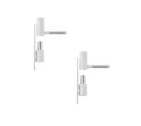 Gedotec Bisagras - Bisagras para puerta de acero macizo, color blanco, P50, 2 unidades, para taladrar en ventanas y puertas, bisagras de puerta para madera y plástico con rodamiento de bolas