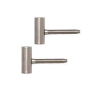 Gedotec Bisagras - Bisagras para puertas de acero niquelado, 2 unidades para atornillar, fabricado en Alemania, bisagras para puertas de madera y bastones de madera