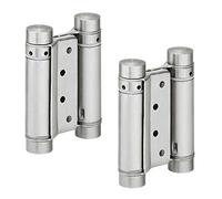 Gedotec Bisagras para puertas batientes para puertas interiores sin falsificar | Altura del lóbulo 75 mm | Grosor de la puerta 18-25 mm | Metal niquelado | 2 unidades - Bisagras