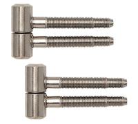 Gedotec Bisagras para puertas de interior 2 piezas Bisagras de renovación | Tamaño ø 16 mm | Metal niquelado mate | Capacidad de carga hasta 40 kg