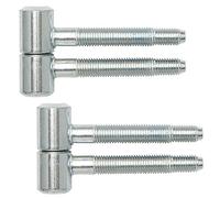 Gedotec Bisagras para puertas de interior Bisagras de renovación Bisagras de 2 piezas para puertas de madera galceadas | tamaño ø 16 mm | metal galvanizado azul | capacidad de carga hasta 40 kg