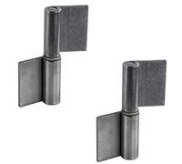 Gedotec Bisagras para soldar | 2 unidades - banda de soldadura para puertas de metal | bisagra de soldadura altura 50 mm | DIN izquierda | Bisagra resistente para puertas de jardín y maquinaria