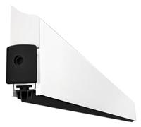 Gedotec Burlete automático bajo Puerta - Blanco | 1 Pieza Junta automática 13 x 39 mm | Applique | Longitud 930 mm - Recortable | Junta retráctil para Puertas | Cortavientos