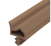 Gedotec Burlete para Puerta de Habitación M 3967 - 1 Rollo - Longitud: 25 m - Ancho de Galce: 12 mm - Plástico TPE PVC Blando Beige - Sellado de Puertas