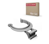 Gedotec Clip de zócalo con Soporte de Montaje | para pie Regulable de zócalo | Soporte para pie de Mueble de Cocina Negro | regulador de Altura para la Cocina de plástico Macizo | Clip de pie de mue