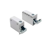Gedotec Colgador de armario Blum ajustable para armario superior | Soporte para armario de pared para atornillar | Plástico blanco | Capacidad de carga 130 kg | 2 unidades - Perchas de pared para