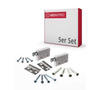 Gedotec Colgador de armario con riel de montaje blanco | Capacidad de carga 150 kg | 5 juegos completos - Colgador de mueble con placa de soporte y material de fijación a la pared | H10630