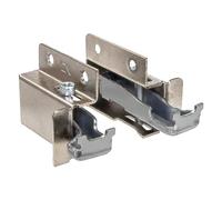 Gedotec Colgador de mueble alto metal visible muebles de cocina | capacidad 100 kg | acero niquelado | soporte para atornillar | 1 par (2 piezas) - fijaciones para muebles colgantes