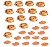 Gedotec Conectador de Gabinete Caravan Conector Muebles para Atornillar & Inserción Luz Möbel-verbindungen | Ø 26mm | Plástico Beige | 25 Set - Herraje Conexión Coche - Barcos & Cocina