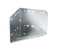 Gedotec Conector de esquina para cama de metal para cargas pesadas, 115 x 133 x 115 mm, acero galvanizado, ángulo estable extra fuerte, 1 pieza - herraje de cama para atornillar en madera