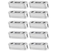 Gedotec Conector de metal autoajustable para muebles, 10 pares de conectores de 40 x 10 x 9,3 mm, conector oculto Slide On con sistema de fijación para colgar, para cama y muebles