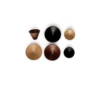 Gedotec CONIC 0538 - Pomo para puerta de armario (madera, 1 unidad, incluye material de fijación, 43 mm, 43 mm, para armarios de cocina, armarios, tiradores de puertas, muebles