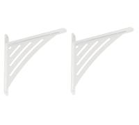Gedotec Consola de diseño de metal | 2 unidades de ángulo de carga pesada para tablones | Triangle | Profundidad: 200 mm | Ángulo de sujeción para estanterías negro