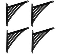 Gedotec Consola de diseño de metal | 4 unidades de ángulo de carga pesada para tablones | Triangle | Profundidad: 200 mm | Ángulo de sujeción para estanterías blanco