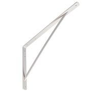 Gedotec Consola de metal para cargas pesadas, color blanco mate, 500 x 330 x 20 mm, soporta cargas pesadas, capacidad de carga de 200 kg, soporte de estante de acero macizo, 1 unidad