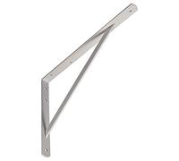 Gedotec Consola de metal para cargas pesadas, soporte de estantería en ángulo, color blanco mate, 400 x 275 x 20 mm, soporta cargas pesadas, capacidad de carga de 250 kg, 1 unidad
