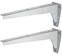 Gedotec Consola resistente | 2 unidades - Soporte angular | MIRA Top | Longitud 330 mm | Capacidad de carga de 300 kg por par | Soporte de estante de acero sólido gris | Soporte de pared