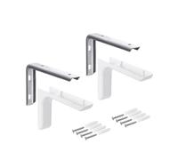 Gedotec Consola Soporte metálico para montaje en pared - LEON | Ángulo de soporte del estante con profundidad: 12 cm | Capacidad de carga hasta 20 kg | incl. material de fijación - 2 piezas