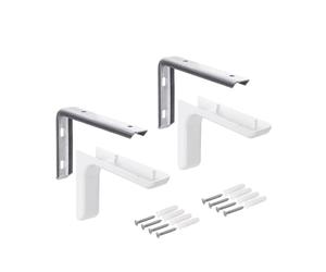 Gedotec Consola Soporte metálico para montaje en pared - LEON | Ángulo de soporte del estante con profundidad: 24 cm | Capacidad de carga hasta 20 kg | incl. material de fijación - 2 piezas