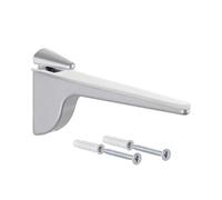 Gedotec Design Soporte de estante - Plata mate | 1 pieza - soporte de estante de carga pesada | PINOCCHIO | estante de pared de metal | soporte de estante hasta 50 kg | soporte de estante