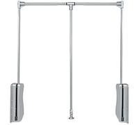 Gedotec Elevador de ropa ajustable, 1 unidad de barra de ropa plegable | Go Up | Plata Cromo - Ancho ajustable 700 - 930 mm | Ventilador de ropa plegable | Wardrobelift