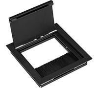 Gedotec Exit G11 ECO - Pasacables de aluminio con junta de cepillo, para escritorio (100 x 100 mm, 1 unidad), salida de cable para mesa de oficina