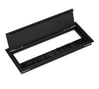 Gedotec Exit G11 ECO - Pasacables de aluminio con junta de cepillo, para escritorio (240 x 100 mm), 1 unidad, salida de cable para mesa de oficina