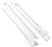 Gedotec Extensión de Cajón con Tirador, 450 mm, 10 Pares, Extensión de Rodillo Metálico, Real, Acero, Blanco, Tirador de Mueble para Cajones de Madera, Guía de Bolas, Armarios de Cocina