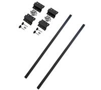 Gedotec Extensión de mesa de 810 mm - 2 piezas de extensión de mesa con material de fijación - acero negro mate - Extensión de mesa de acero - Extensión de mesa para debajo de la mesa