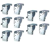 Gedotec Folding Fitting Accesorio de Aleta de Mesa Plegable para Patas y Bancos de Mesa | Acero galvanizado | Consola Plegable para pies de Mesa 38 x 38 mm 5 Pares - (10 Piezas)