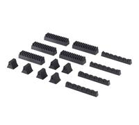 GedoTec Gama de Cubiertos titular Estuche cubertería autoadhesiva con Fieltro para 70 piezas Sentido está NEGRO Inserto Gavetas & Cajones Calidad marcas su Sala estar - 90-teiliges Besteck