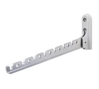 Gedotec Gancho abatible aluminio plata mate pulido - abatible | 1 pieza gancho de superficie - longitud 330 mm | gancho ideal para baños etc. - soporte de pared | gancho de pared perchero