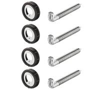 Gedotec Ganchos Atornillados Armario Colgante Cinta de Zum Einbohren Küchen-aufhänger para Muebles | Schrank-Aufhängung Altura Ajustable | Capacidad 25kg | 4 Piezas - Schrankhalter Redondo con