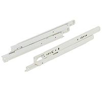Gedotec Guías para cajones de 300 mm, guía de rodillos para montaje en superficie, rieles de carga pesada con capacidad de carga de 50 kg, RAL 9001, color blanco, fabricado en Austria, 1 par