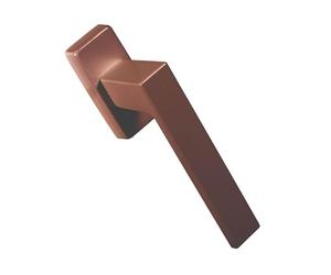Gedotec herraje de puerta de aluminio - manilla de ventana cobre olivo sobre roseta ovalada | 1 ud. persiana oscilo-batiente olivo sin cilindro de cierre | PUSH 1317 | herraje de ventana para ventan