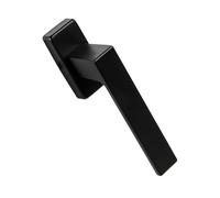 Gedotec Herraje de puerta de aluminio - Manilla de ventana negra Oliva de ventana sobre roseta ovalada | 1 pieza Oliva de persiana oscilobatiente sin cilindro de cierre | PUSH 1317