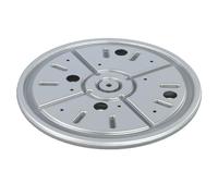 Gedotec Herraje giratorio para cargas pesadas, plato giratorio 360°, diámetro de 282 mm, plato giratorio de acero gris, rodamiento de bolas de presión, capacidad de carga de 300 kg, anillo giratorio