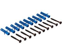 Gedotec Juego de tornillos para perfiles de transición perforados y perforados y perfil final de aluminio, tornillos con tacos para montaje en suelo, acero y bronce, 1 juego